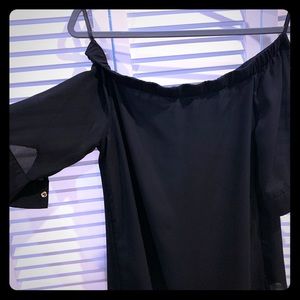 Off the shoulder black top